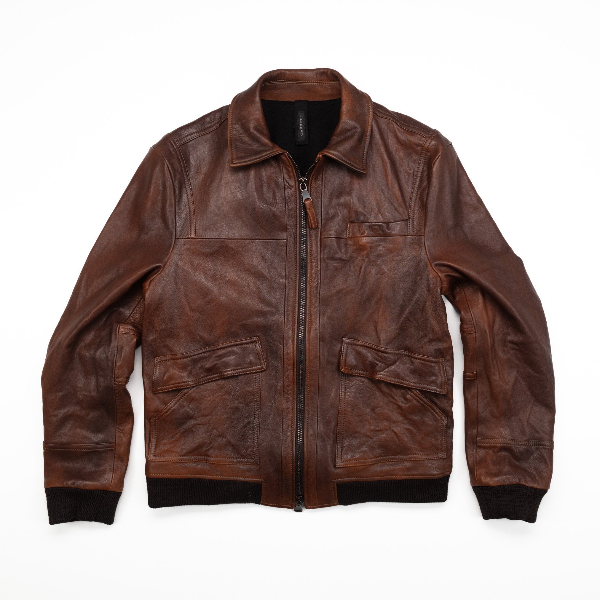 Leather Jacket in Aged Tobacco