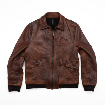 Leather Jacket in Aged Tobacco