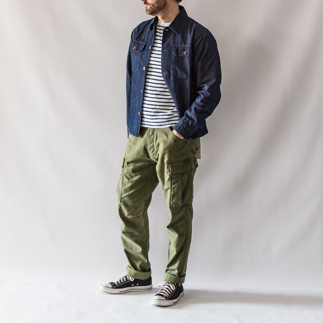 The Nazario Jacket in Cotton & Linen Indigo