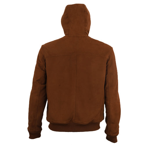 Axel Brown suede jacket with sherpa lining