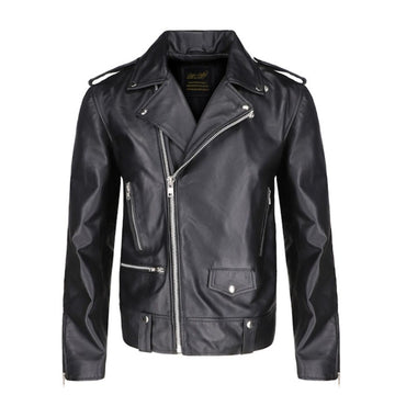 Classic biker style jacket with Epaulette