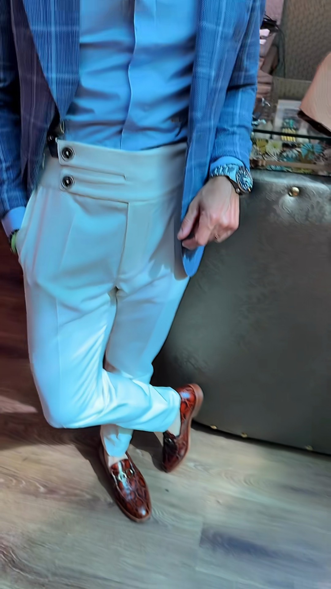 Blue Checkered Blazer