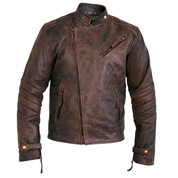 Floyd's Vintage Copper cafe racer style leather jacket