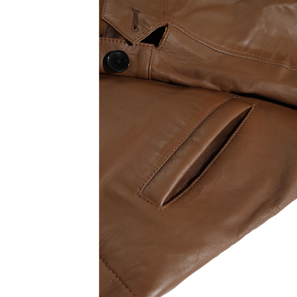 Pierre Brown Leather Jacket