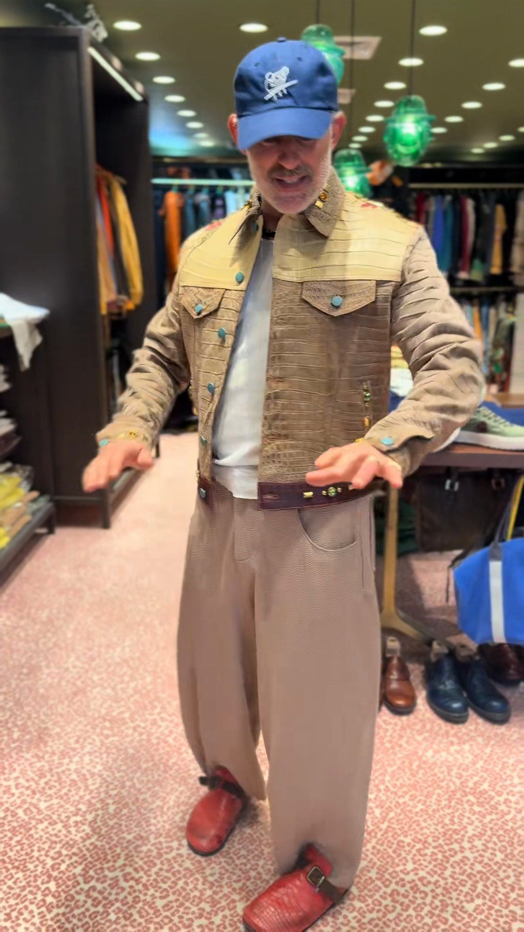 Embroidered Tan Denim Jacket