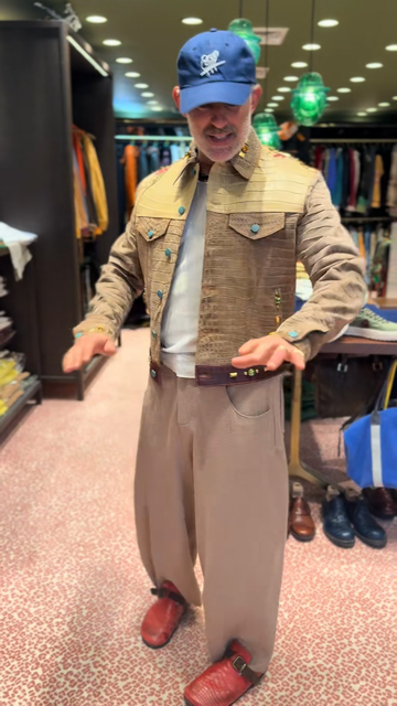 Embroidered Tan Denim Jacket