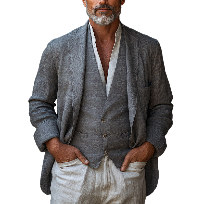 Men's Summer Fashion Light Linen Suit Jacket MTA0988F3P