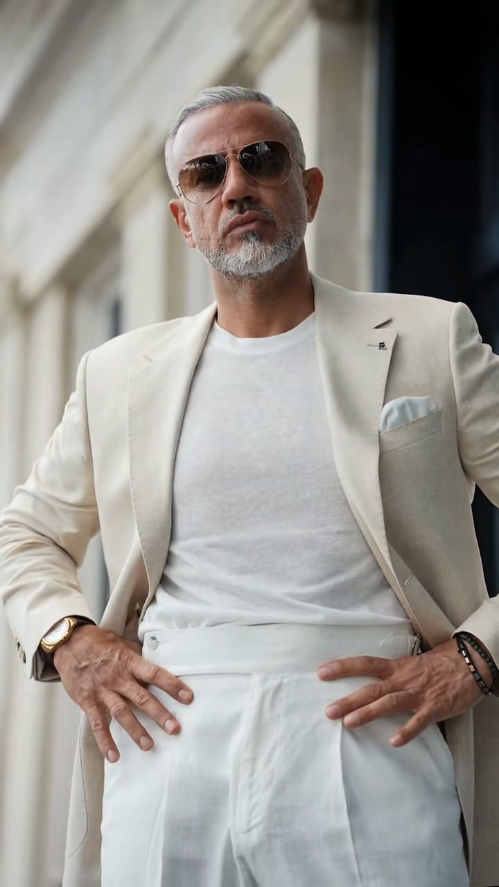 Off - White Linen Blazer