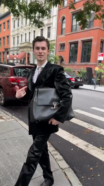 Black Leather Suit Set