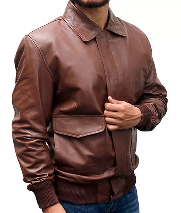 Majestic Brown U.S.A.F A-2 FLIGHT JACKET