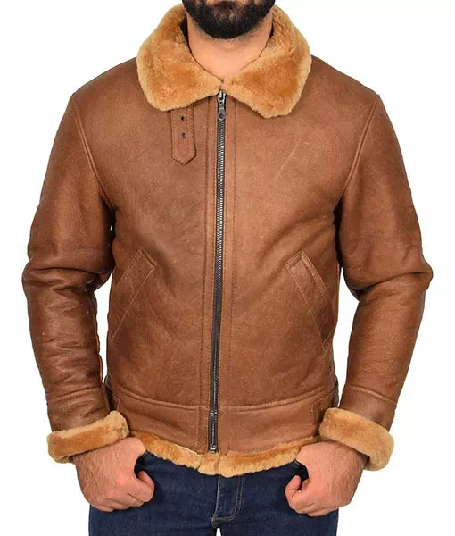 Francis Tan Brown B3 Bomber Jacket