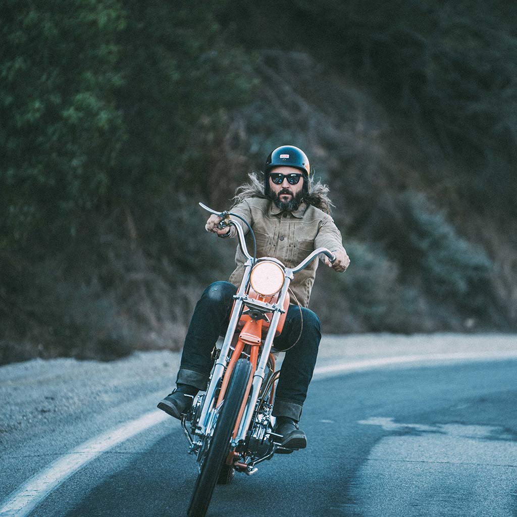 Waxed Riders Jacket in Tobacco (Rust Lining)
