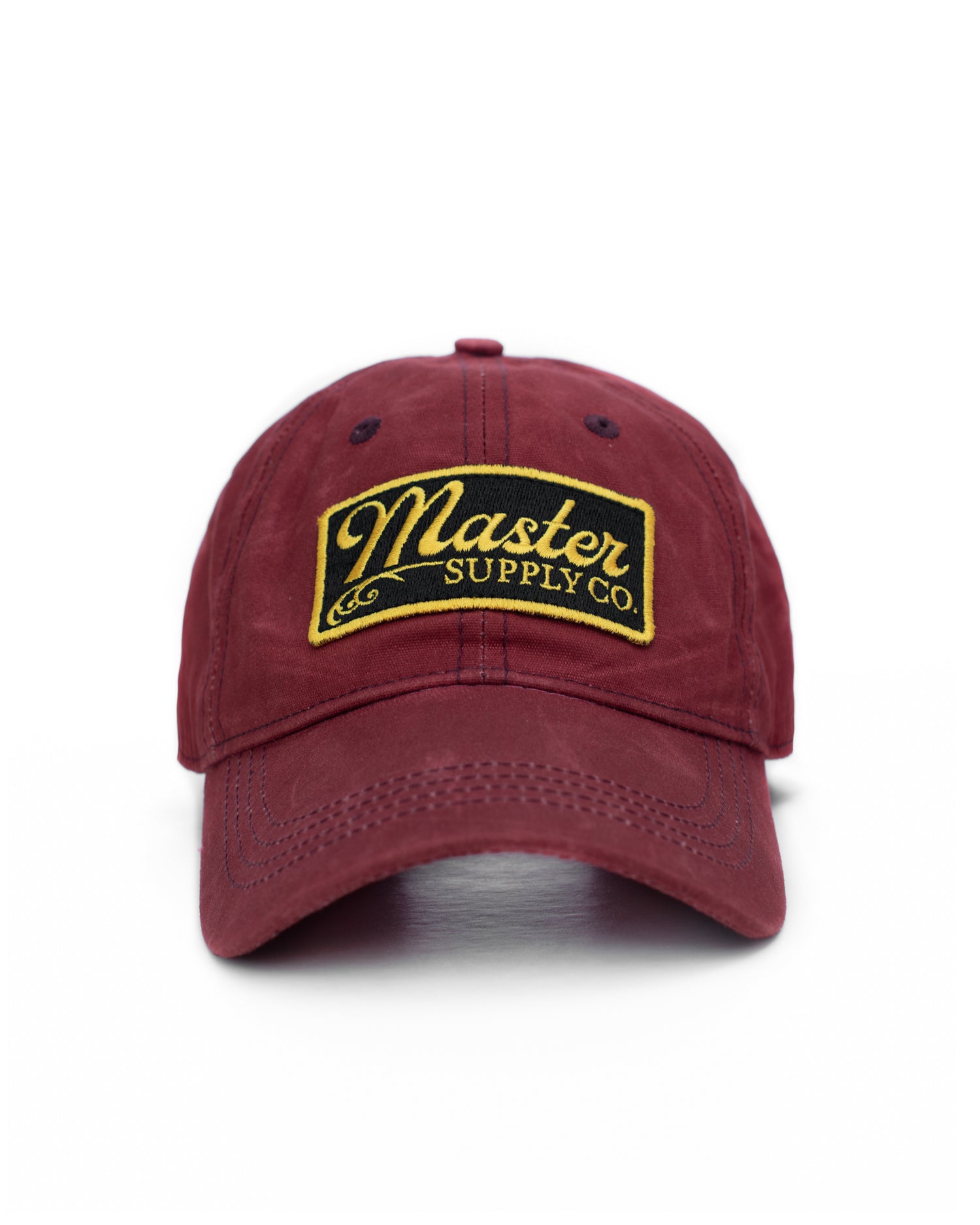 Waxed Canvas Cap: Burgundy