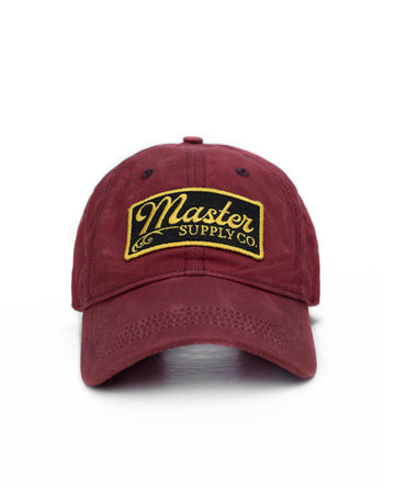 Waxed Canvas Cap: Burgundy