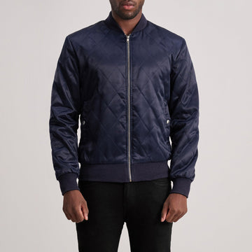 Danson Quilted Blue Varsity Jacket