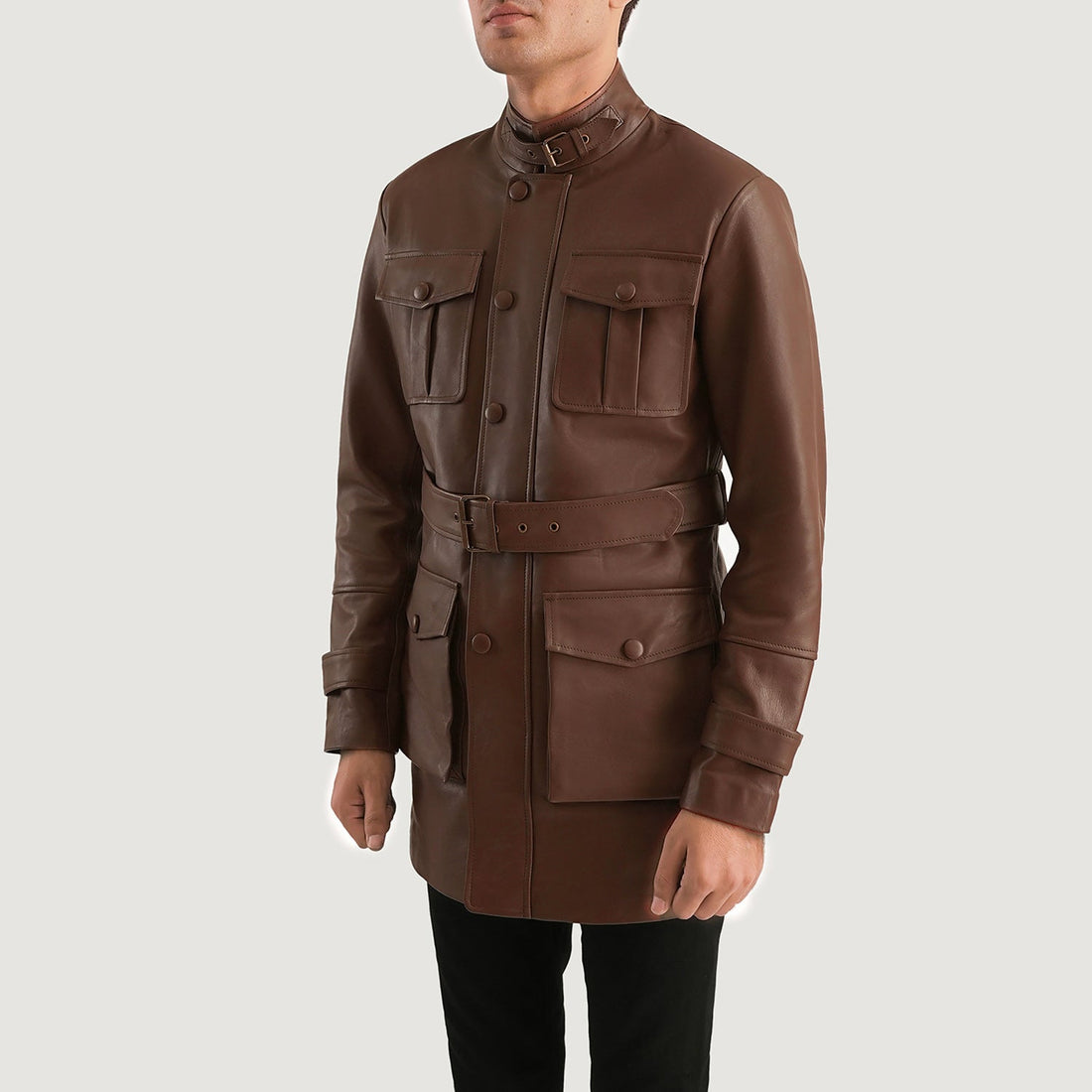 Dolf Brown Leather Jacket