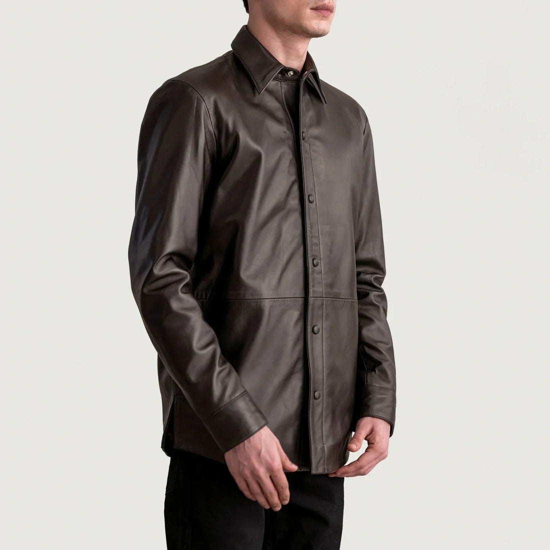 Haven Brown Leather Shirt