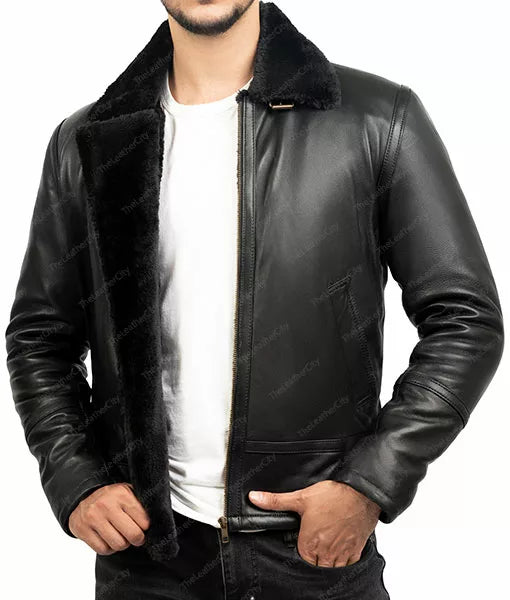Men’s Classic Shearling Leather Jacket