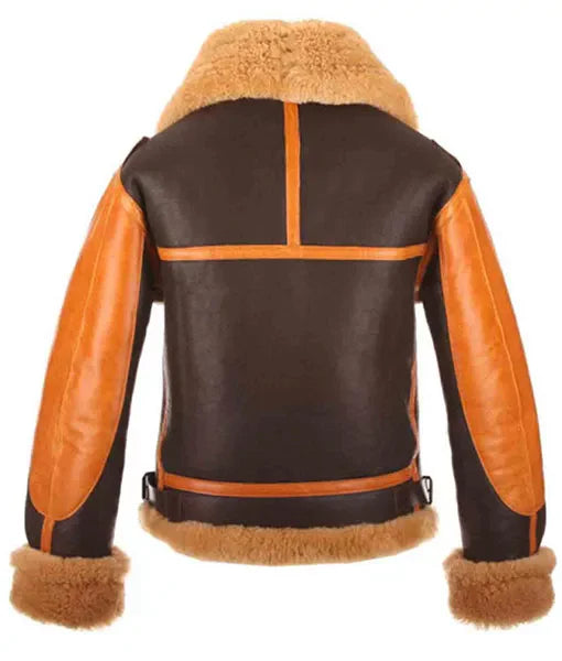 Men’s Raf B3 Aviator Bomber Leather Jacket