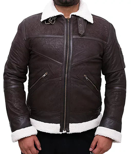 Mystic Brown Aviator Jacket