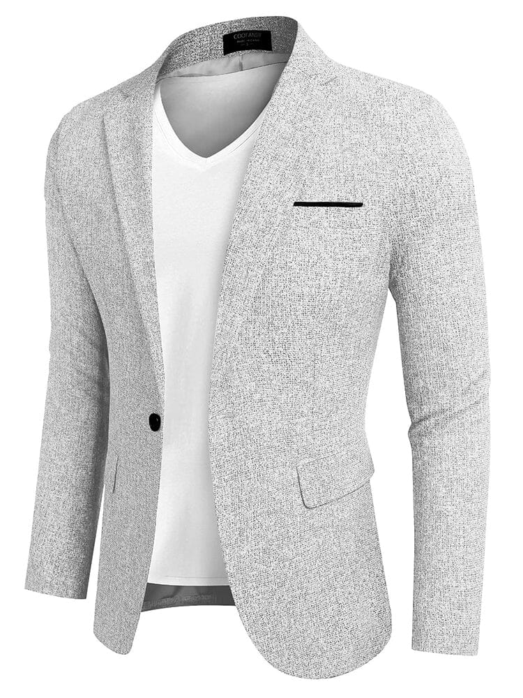 Slim Fit One Button Blazer Jacket (US Only)