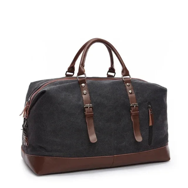 Axel Canvas and Leather Duffel Bag
