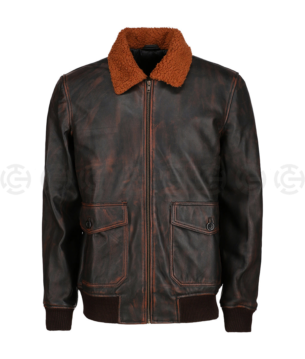 US Navy G-1 Brown Aviator Leather Jacket