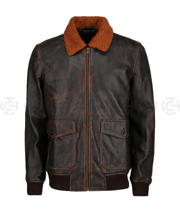 US Navy G-1 Brown Aviator Leather Jacket