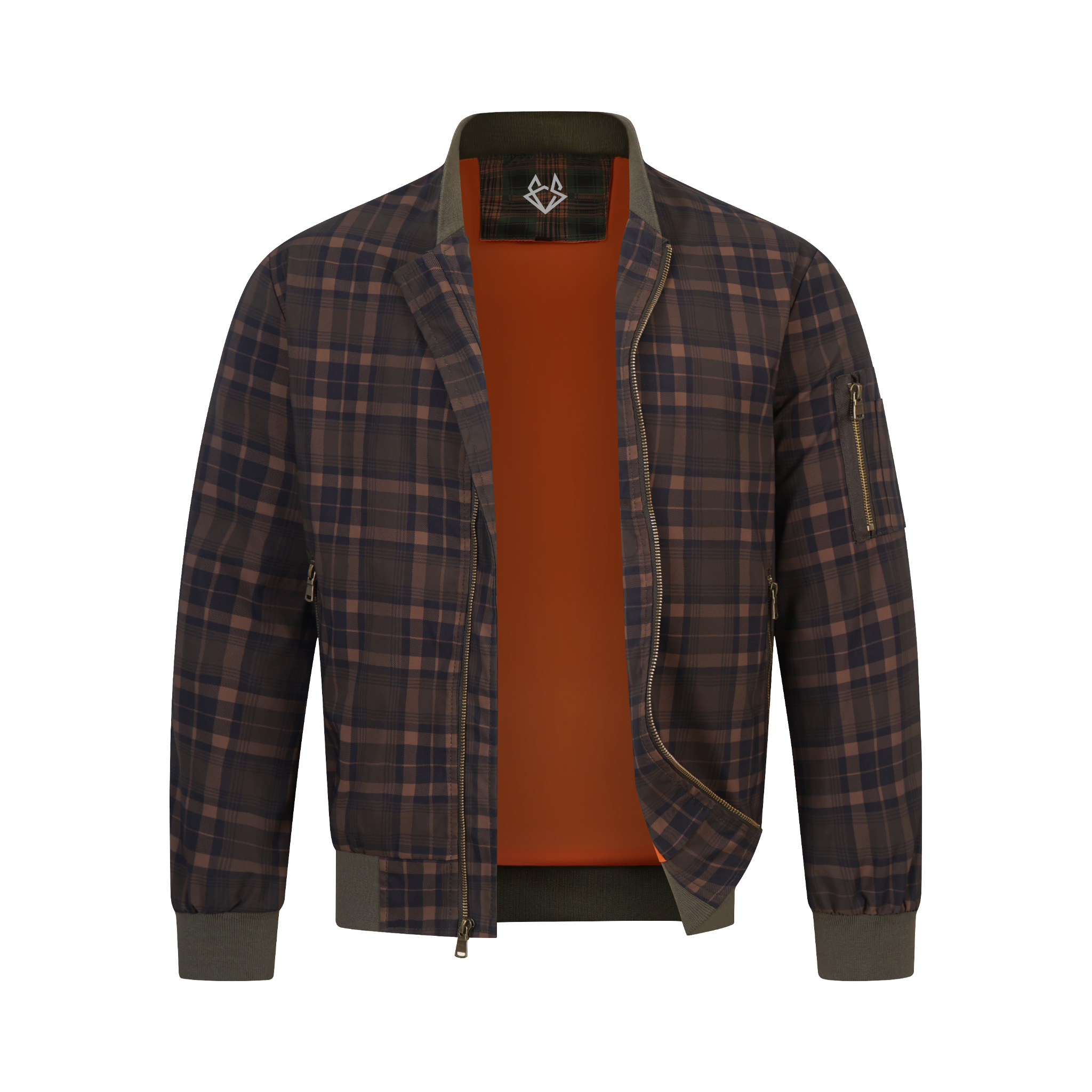 Axel Urban Plaid Bomber Jacket