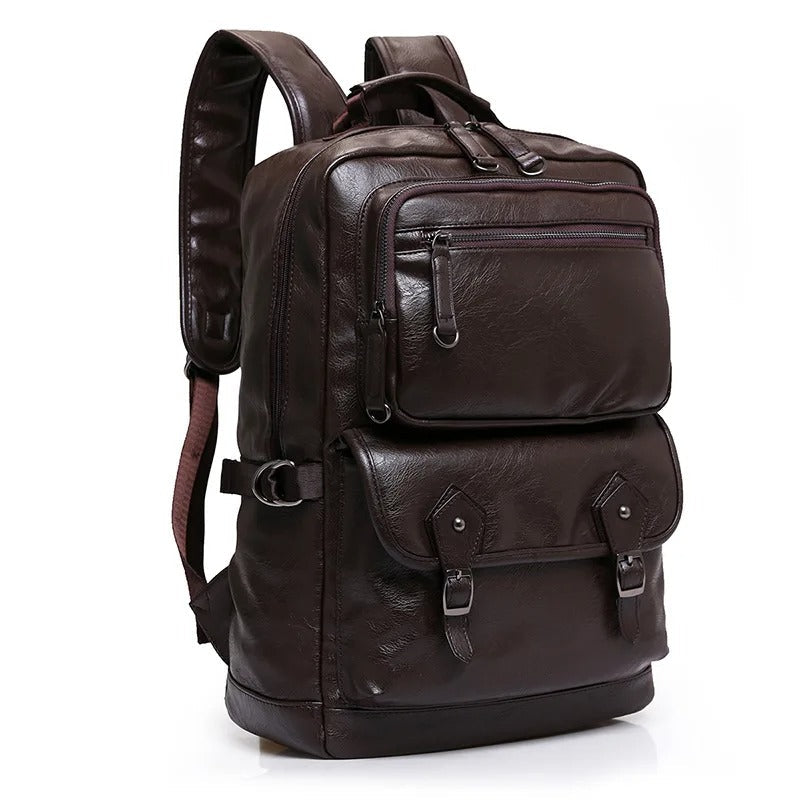 Vintage Leather Backpack for Work & Travel